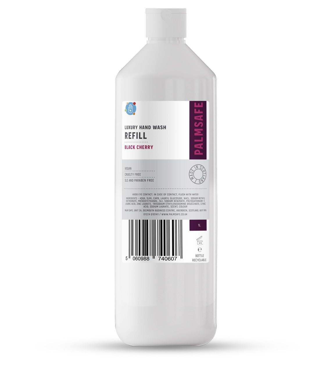 Palm Safe Luxury Hand Wash, Vegan, SLS Free - Black Cherry Scent