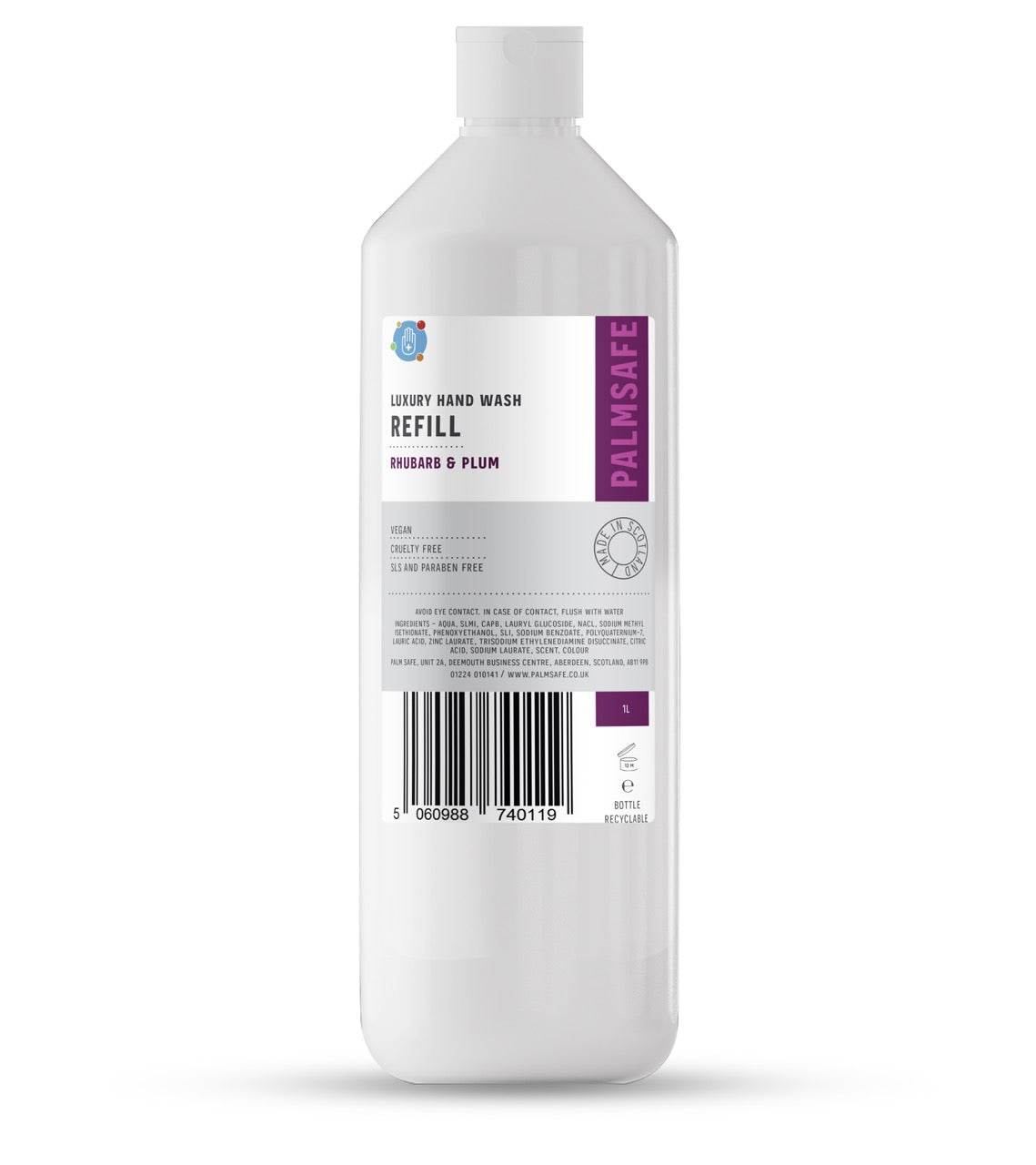 Palm Safe Luxury Hand Wash, Vegan, SLS Free - Rhubarb and Plum Scent