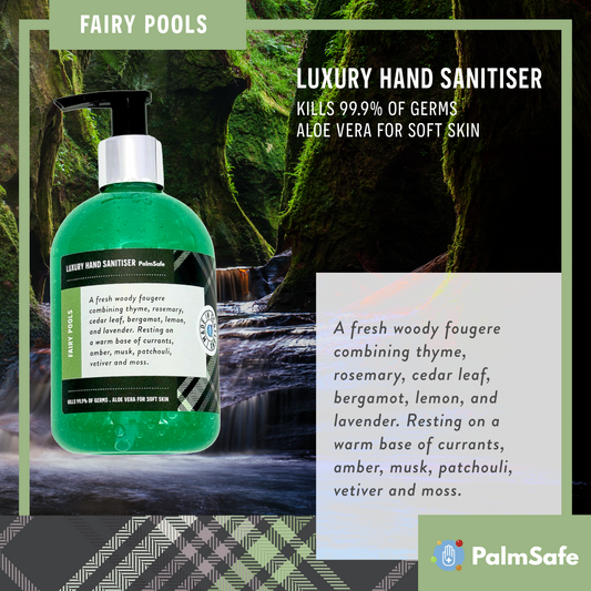 Palm Safe Luxury Hand Sanitiser Fairy Pools Scent