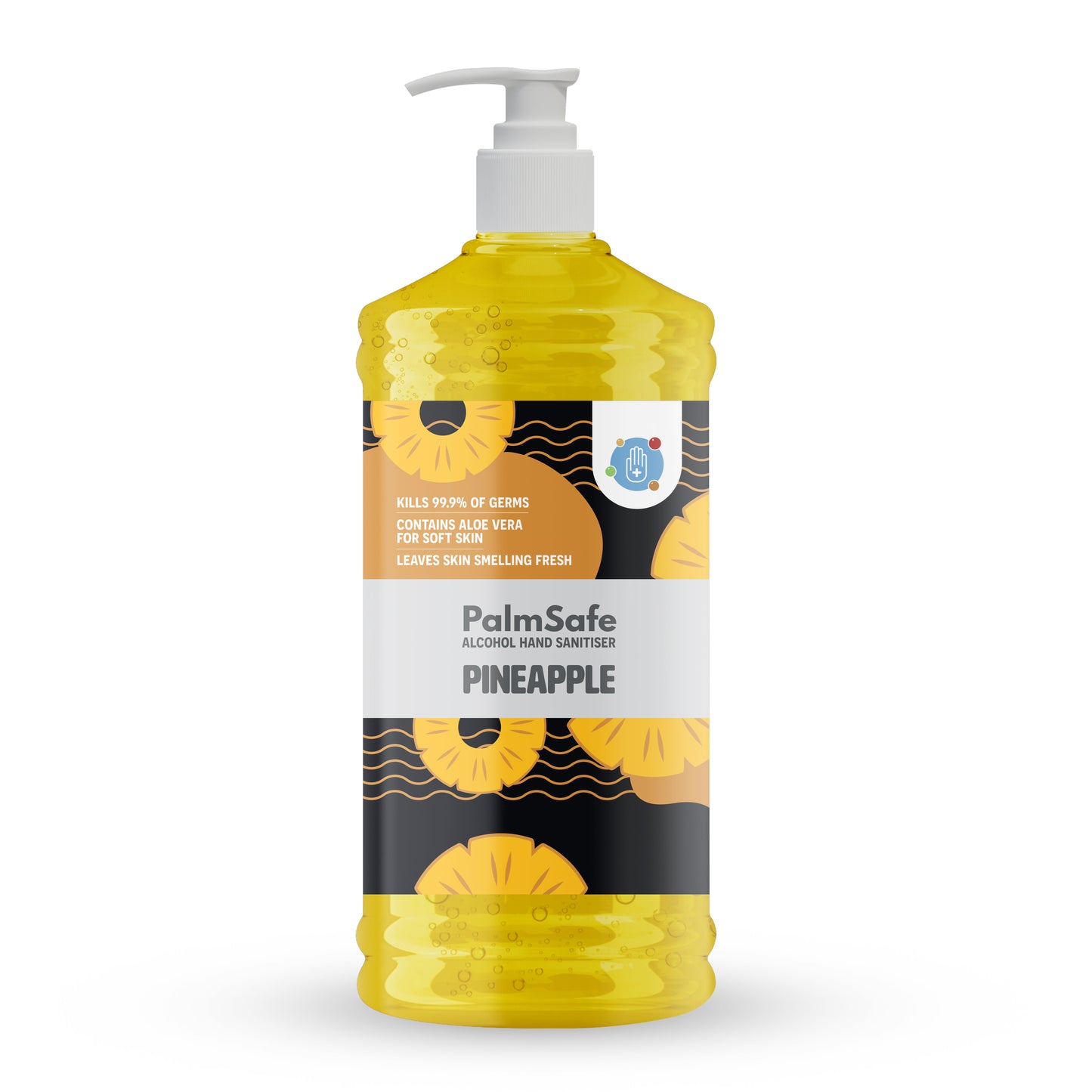 1 Litre Pump Bottle of Palm Safe Pineapple Hand Sanitiser